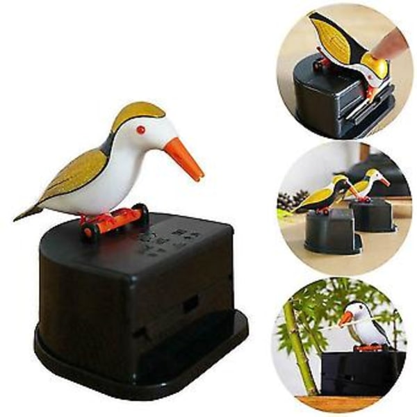 Tandpetare Dispenser Automatisk Fågel Tandpetare Låda Fågel Hackspett Tandpetare Dispenser Bord Tandpetare Låda Förvaring