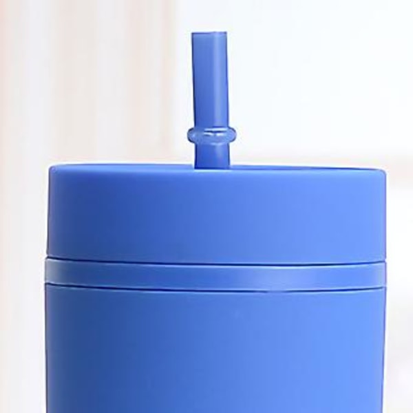 Bärbar Mugg med Sugrör, Sugrörsmugg Färgglad Plast Livsmedelsgodkänd Sugrörsflaska Enkel Stil Sugrörsmugg Mästerligt Skapad