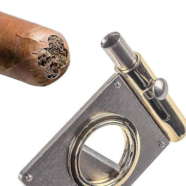Cigarrsax Hålslagare 2-i-1 Cigarr Sax Tillbehör Verktyg