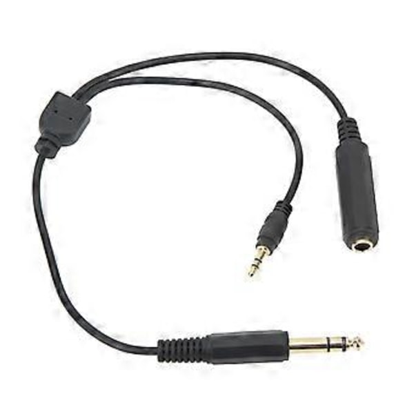 6,35 mm Han til 3,5 mm Han og 6,35 mm Hun Y Splitter Kabel 1/4 Tomme Hun til 1/8 Han og 1/4 Tomme Hun Kabel
