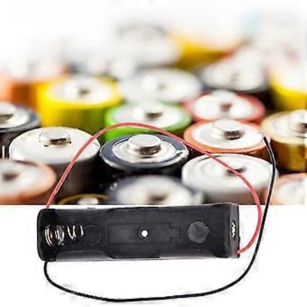 Batterihållare i plast för 18650 3.7V batteri med kabel (1 batteri)