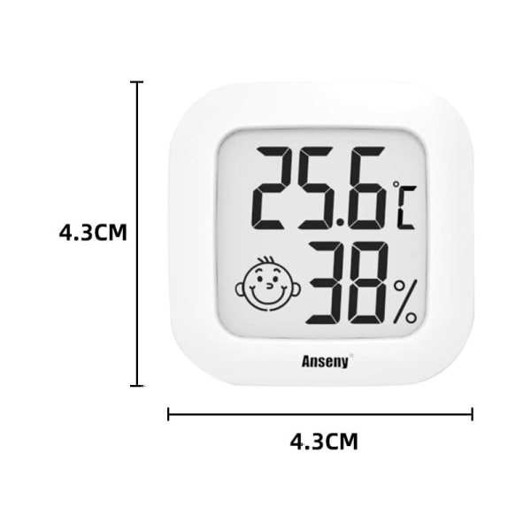 Inomhus termometer hygrometer liten inomhus och utomhus temperatur display temperatursensor mini LCD termometer hygrometer inomhus tempera