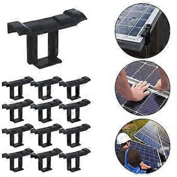50 st 35mm Solpanel Vattenavledningsklämmor Fotovoltaisk Panel Vattenavledningsklämma Automatisk Borttagning av Stagnerat Vatten Damm