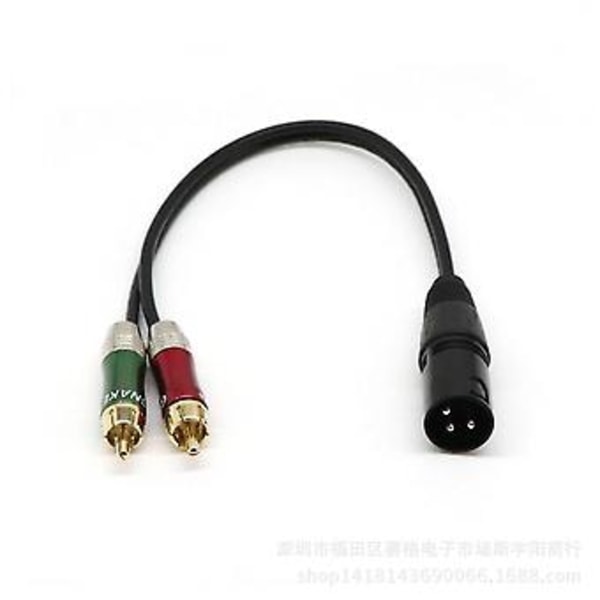 Audiokabel 2 Rca Til Xlr Han /mor Dobbelt Lotus Drejekort Audiokabel