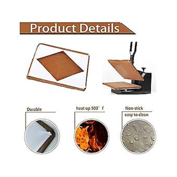 2 kpl Press Platen Wrap Cover, Ant Protector sublimaatiopuristimen suojaamiseen