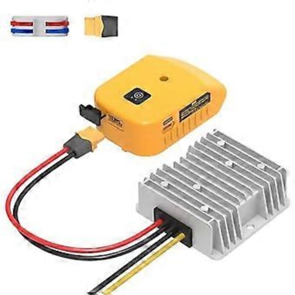20V til 12V Konverter for 20V Batteriadapter & Laderadapter, DC12V 20A 240W Buck Konverter Regulator