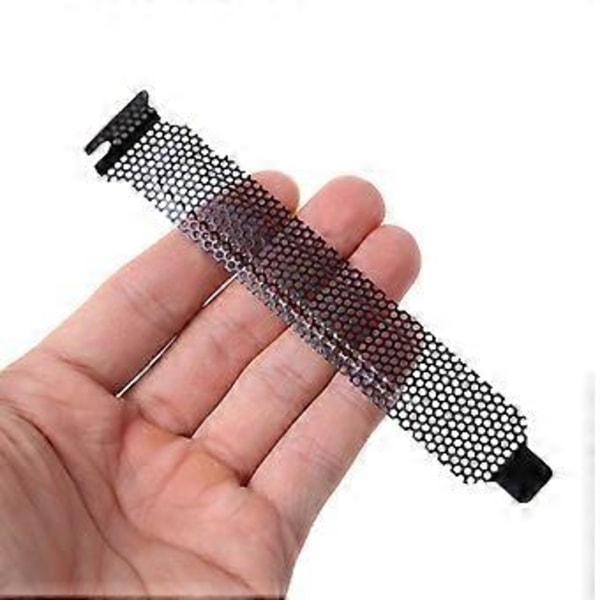 120x20mm Hårt Stål Svart Mesh PCI Chassi Slottskydd Fäste Fläkt Damfilter