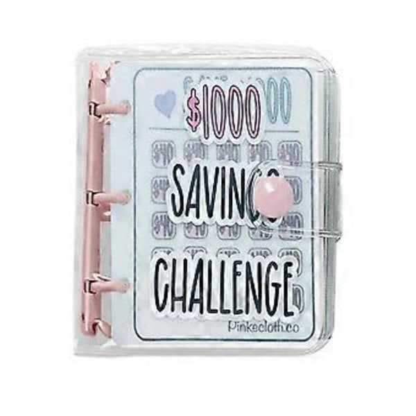 1000 Opsparingsudfordringsmappe, Pengebesparelsesmappe, Opsparingsudfordringsbog med Kuverter, Kuvert Opsparingsudfordring