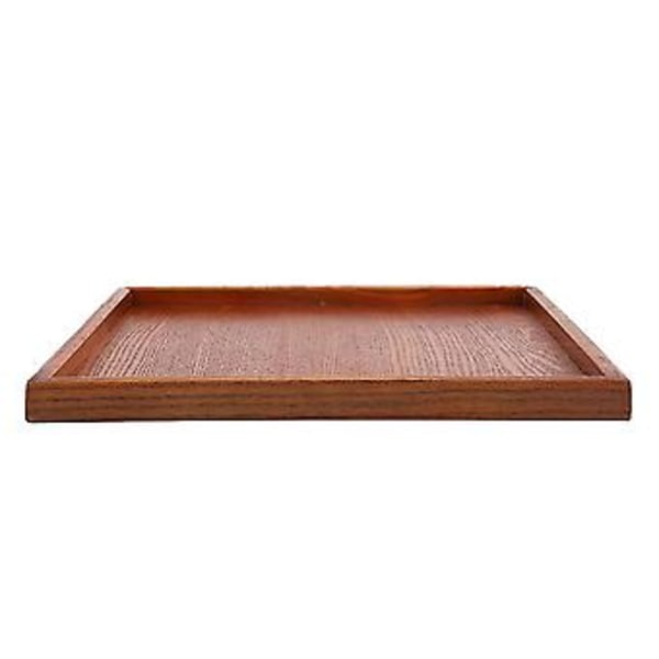 Firkantet Serveringsbrett i Massivt Tre for Te, Kaffe, Sushi og Snacks, til Kafé og Restaurant (30*30cm)