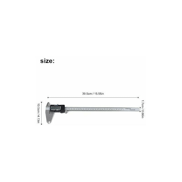 Digitalt mikrometer Ltd digitalt skyvelære 150mm 0-150mm stort LCD-display Etui inkludert