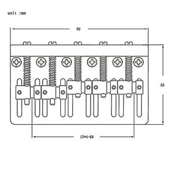 5 Strenger Fortykket Brid Pull String Plate For 5 Strenger Elektrisk Gitar Tilbehør Sølv
