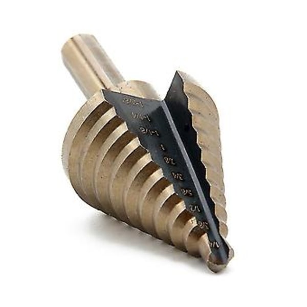 5 st Stora Titan Hss Stegkonborr Hålskärare Bits Set Verktyg + Fodral