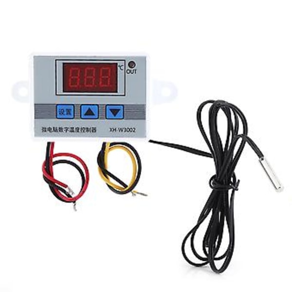 Højpræcisions Digital Temperaturregulator Termostat Kontrolkontakt med Probe (DC12V)