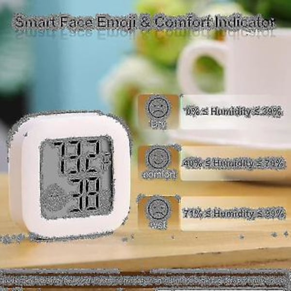 6 Stycken Fuktmätare Fuktsensor Inomhus Termometer Hög Noggrann Temperatur Och Luftfuktighet