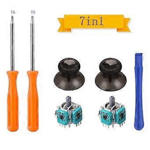 XBOX ONE handkontroll 3D joystick fjärrkontroll sensor svamp huvud lock PS4 PS5 fjärrkontroll sensor reparationsverktyg set xbox one 17 delars set