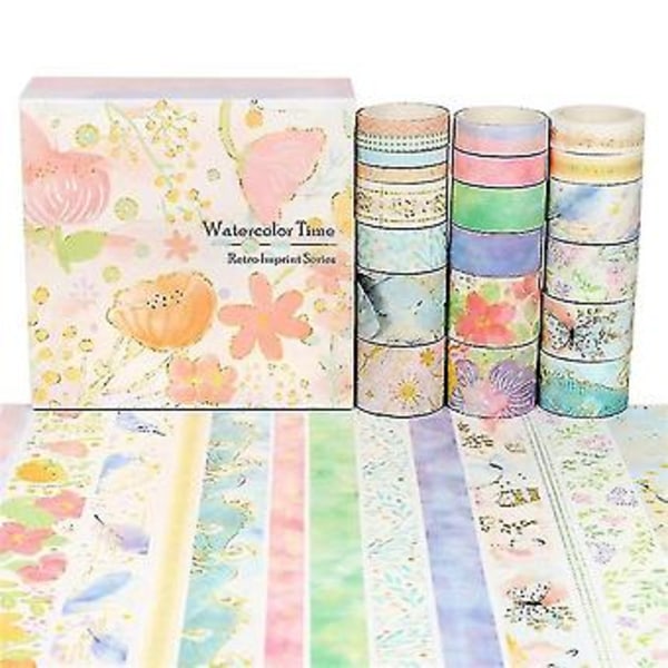 20 kpl Retro Washi -teippisetti Peittoteippi Paperitarvikkeet Päiväkirjatarvikkeet Ruudukko Scrapbooking Koristeellinen Ad