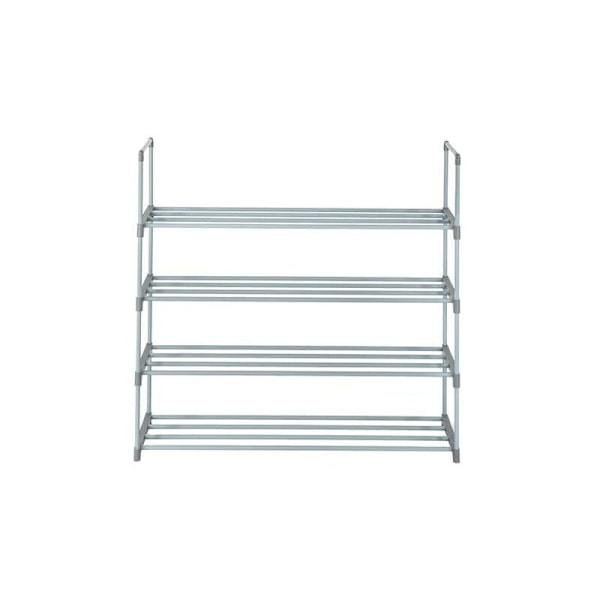 4 Tier Stainless Steel Shoe Rack for Shoe Storage - Holds up to 12-16 Pairs of Shoes, for Living Room, Cloakroom and Hallway, 90.42 x 30.48 x 84.51