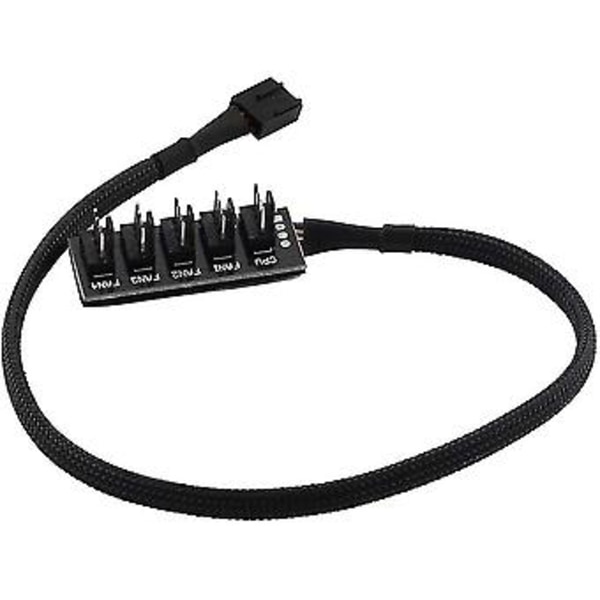 Host Case PC Fläkt Kabel 1 Hona Till 5 4pin Socket Fläkt Hub Splitter Kabel För 4pin