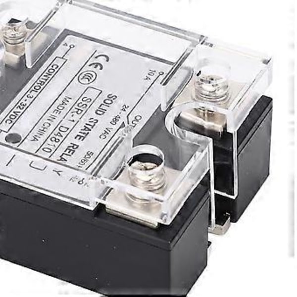 10A Solid State Relé DC Kontroll AC SSR Halvleder Relé Modul 24-480VAC Lastspenning