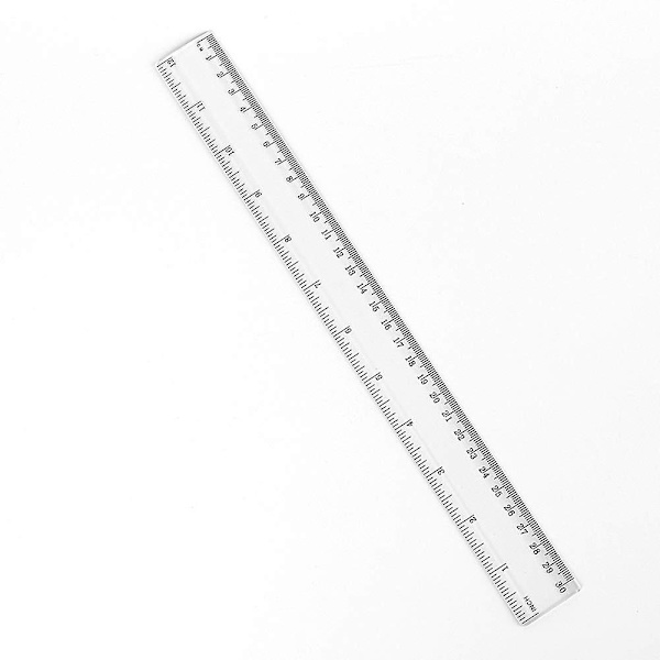 2 stk. fleksibel lineal i plast med tommer og metriske måleværktøjer 12\" og 6\"