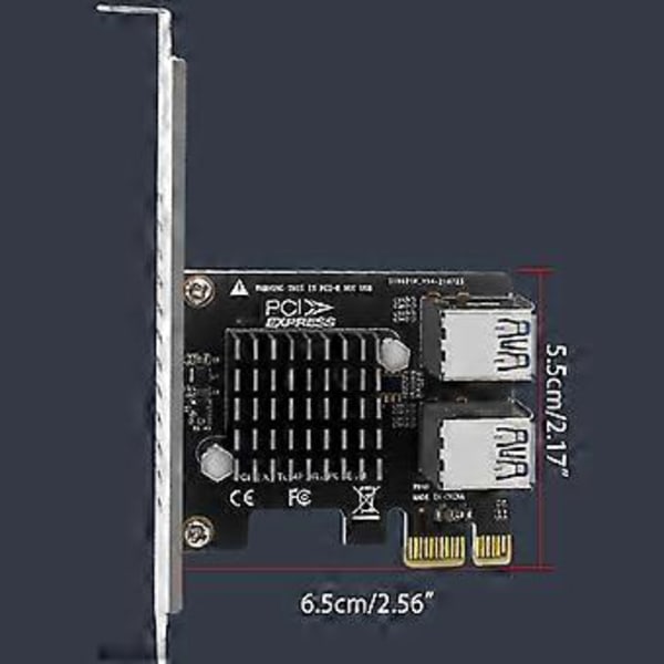 PCIE Riser 1X til 1X Grafisk Udvidelse til GPU Mining Powered Riser Adapterkort