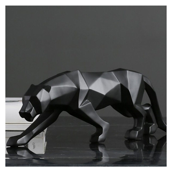 Panter Skulptur Prydnader, Panter Skulptur/Staty Modern Geometrisk Harts Leoparden Prydnader/Konst Hantverk Dekor för Hem Bibliotek Fönster Butik