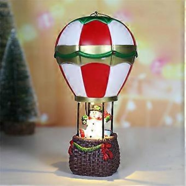 Lysande Julgransprydnader Harts Husdekoration Tomte Varmluftsballong Miniatyr Juldekoration A