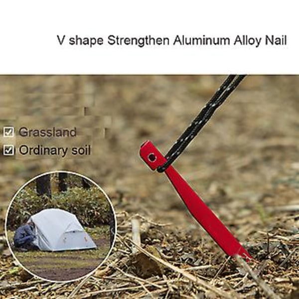 Tältpinnar för utomhuscamping, aluminiumlegering ABS vandring skruv tältspik för sand snö gräsmark, flera valmöjligheter - 6 st gula plast 1#