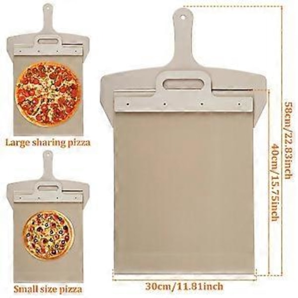 Non-Stick Pizzaspatel, Glidande Pizzaspade med Degbricka, Glidplatta för Hemmakökugnsbakning