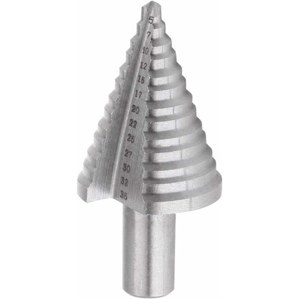 Trin Drill Cone Hulskærer 13 Trin 5-35mm Rund Skaft Bit Cone Skæreboremaskine med Titanium Belægning til Metal Træ Plast