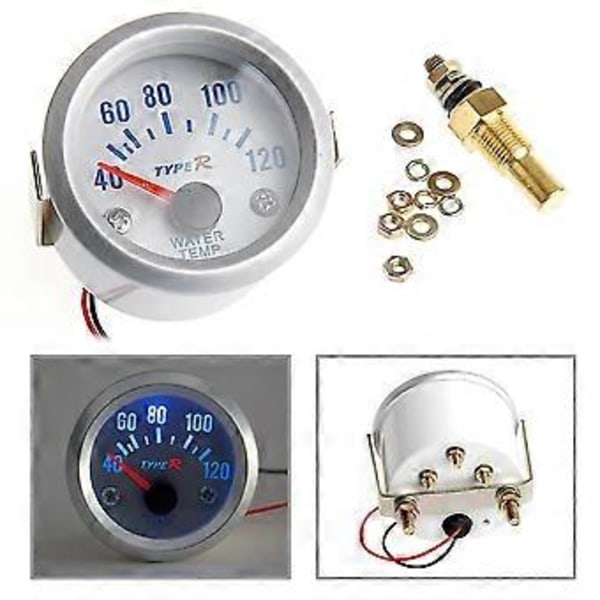 2'' 52mm Bil Elektrisk Digital Pointer Vandtemperatur Måler Ny