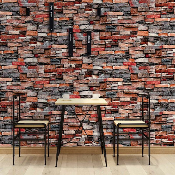 6M 3D Vinyyli Rustiikki Puulauta Taustakuva Itsekiinnittyvä Huonekaluseinän Paperi