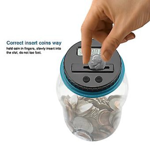 LCD Display Digital Spargris Pengabox Burk Dollar Mynträknare Pengar Sparbössa