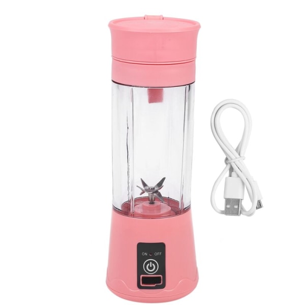 USB Oppladbar Blender 380Ml 6 Blad Frukt Juicer Flaske Kopp Saft Sitron Frukt Grønnsak Smoothie Press Reamers