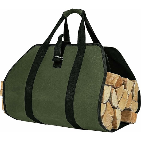 Firewood Carry Bag, Oxford Fabric Fireplace Log Bag, Water Resistant Log Carry Bag, Foldable Fireplace Accessories, Ideal for Wood Stoves, Camping,