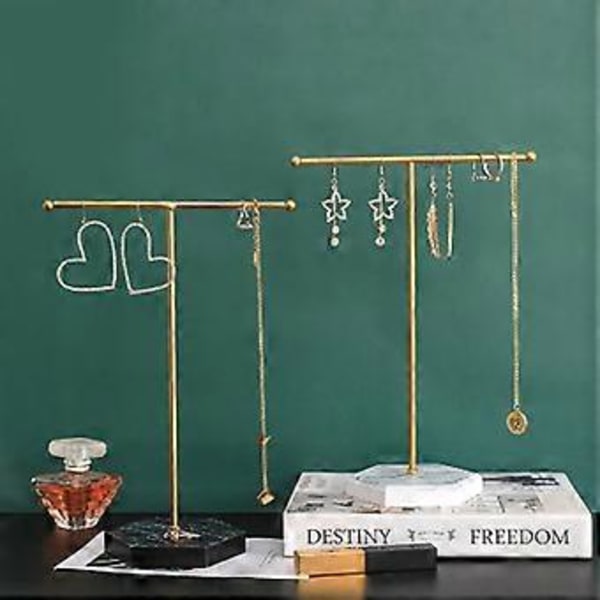 Smykketræ Stand Organizer Opbevaring til Halskæder, Armbånd, Nøgler & Ringe Valentinsgave til Kæreste Hvid