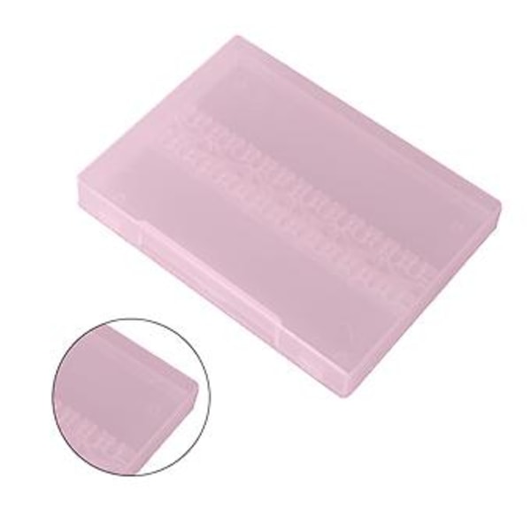 14 Hål Professionell Nagelvård Polering Slipning Borr Hållare Display Förvaringslåda Rosa