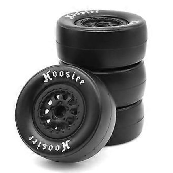4 kpl Kumiset RC-renkaat ja vanteen kuusiokolo 1:10 On Road 4WD Racing RC-autolle 105mm