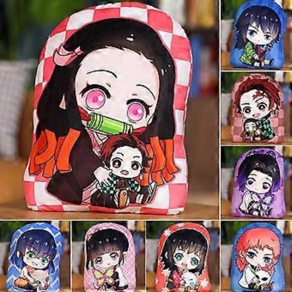35cm Anime 3D-printet Pute Kroppspute Kosedyr Ryggpute Dekorasjonspute Cosplay Prop Sengklær Gave
