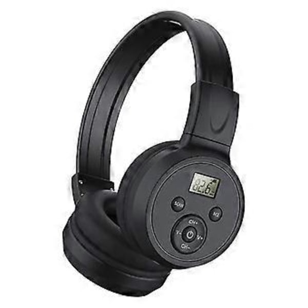 Bärbara Trådlösa FM Radio Hörlurar, Uppladdningsbart FM Radio Headset Mottagare För Möten, Dagligen Arbete, Vandring, Jogging