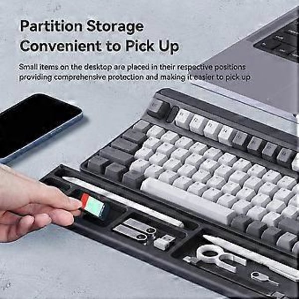 Tastatur Håndledsstøtte Ergonomisk Blød Skrivebordsopbevaringsboks Nem Skrivning Smertelindring for Studerende Gamere A