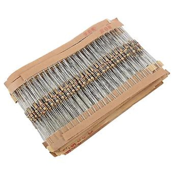 860st 1 Ohm-1m Ohm 1/4w Kolfilmsmotstånd Sortimentskit 43 Värden