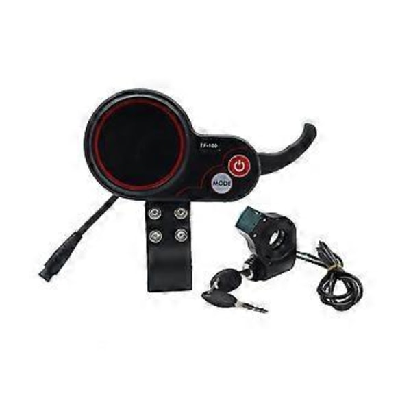 Tf-100 Display Dashboard 6pin+tändningslås Nyckel Lång Kabel Scooter Hastighetsmätare För Elscooter