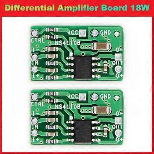 2 st Differentialförstärkarbräda 18W Digital Klass D/AB NS4110B Spänning 6-14V Ljudförstärkare