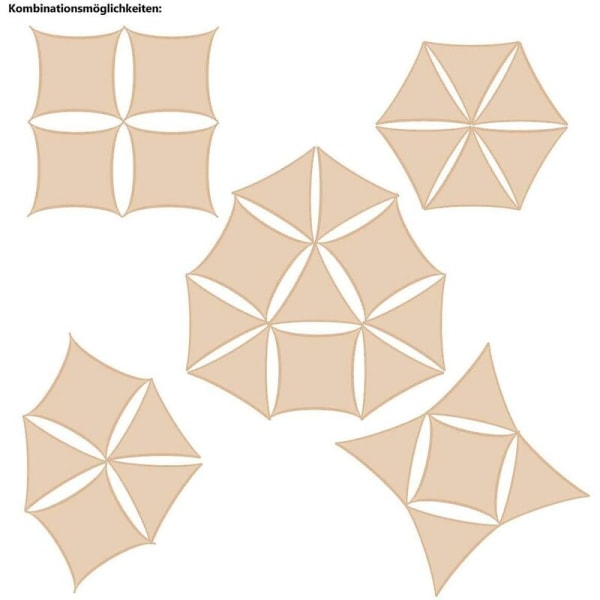 Skuggskydd - 4x4x4 Polyester Triangel Solskydd - Vattenavvisande Canvas