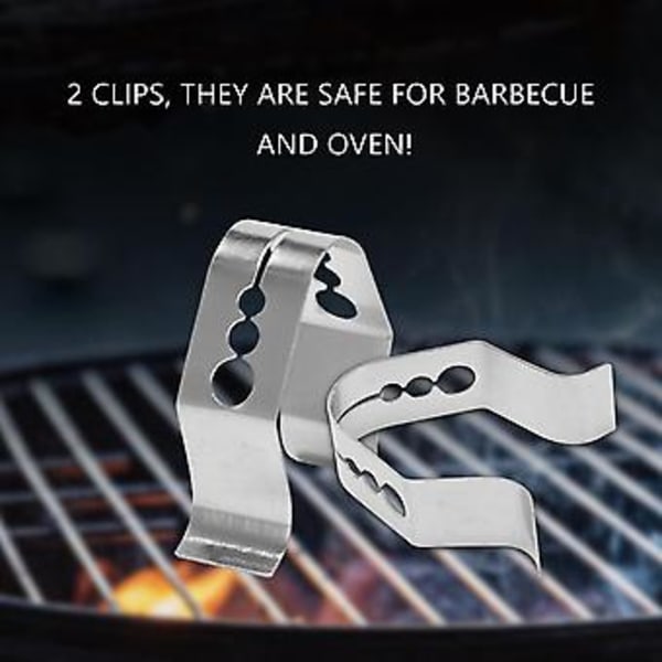 En Kötttermometerklämma H Omgivningstemperaturavläsningar Bbq R Ugn G