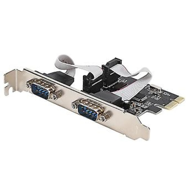 PCI-E PCI Express till Dubbel Seriell DB9 RS232 2-ports Kontroller Adapterkort