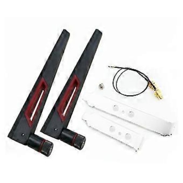 Geore 2x8dbi Dual Band M.2 Ipex Mhf4 U.fl Kabel Till Rp-sma Pigtail Wifi Antenn Set För Ax210 Ax200 9260 9 Hwy