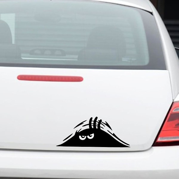 Sjov sød kiggende monster bil styling klistermærke aftagelig vandtæt