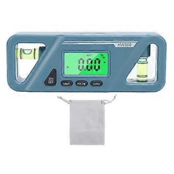 Digital vinkelmätare LCD Bakgrundsbelyst Display Mini 90 180 Grader Magnetisk Gradskiva för Träbearbetning Underhåll Grön